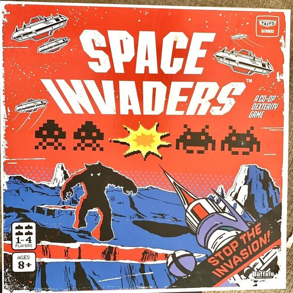 Buffalo Games Space Invaders Cooperative Dexterity Board Game New - Picture 1 of 7